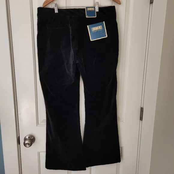 Velvet Black Pants Bitten Sarah Jessica Parker SJP Dressy Holiday Fall Winter 12 - Picture 4 of 12